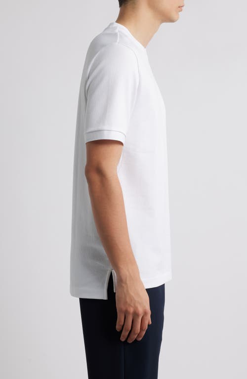 Hugo Boss Boss Taut Solid Cotton Blend T-shirt In White