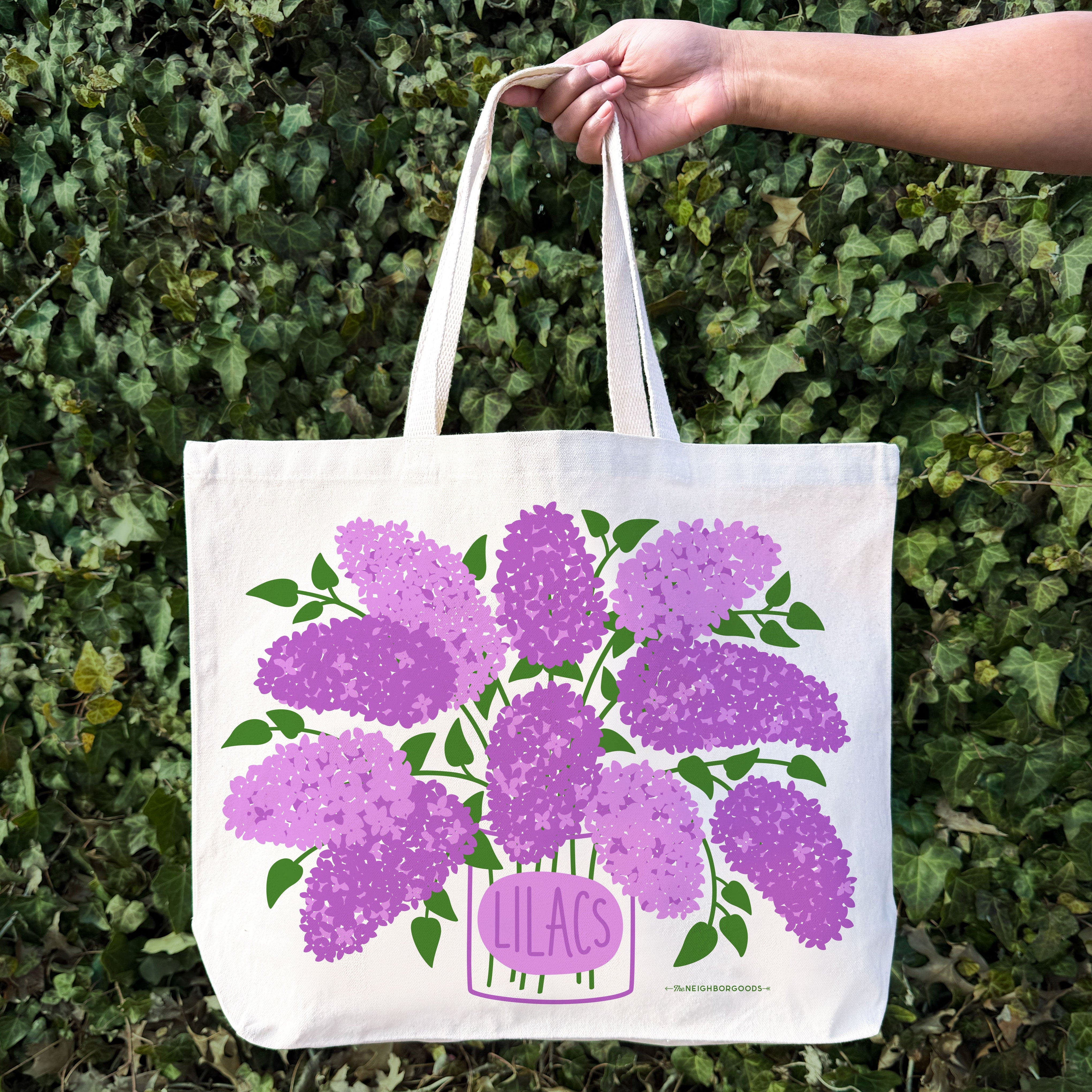 The Neighborgoods Lilac Candle & Tote Gift Set, Alternate, color, Purple