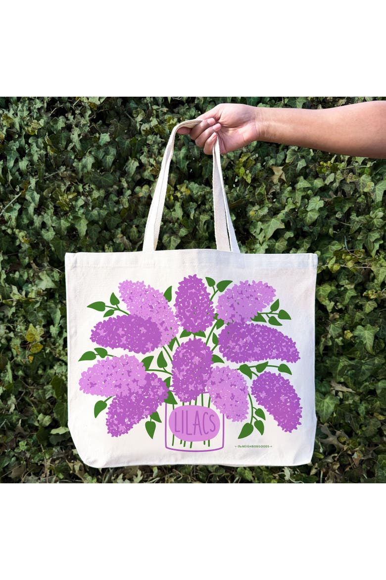 Lilac Candle & Tote Gift Set, Alternate, color, Purple