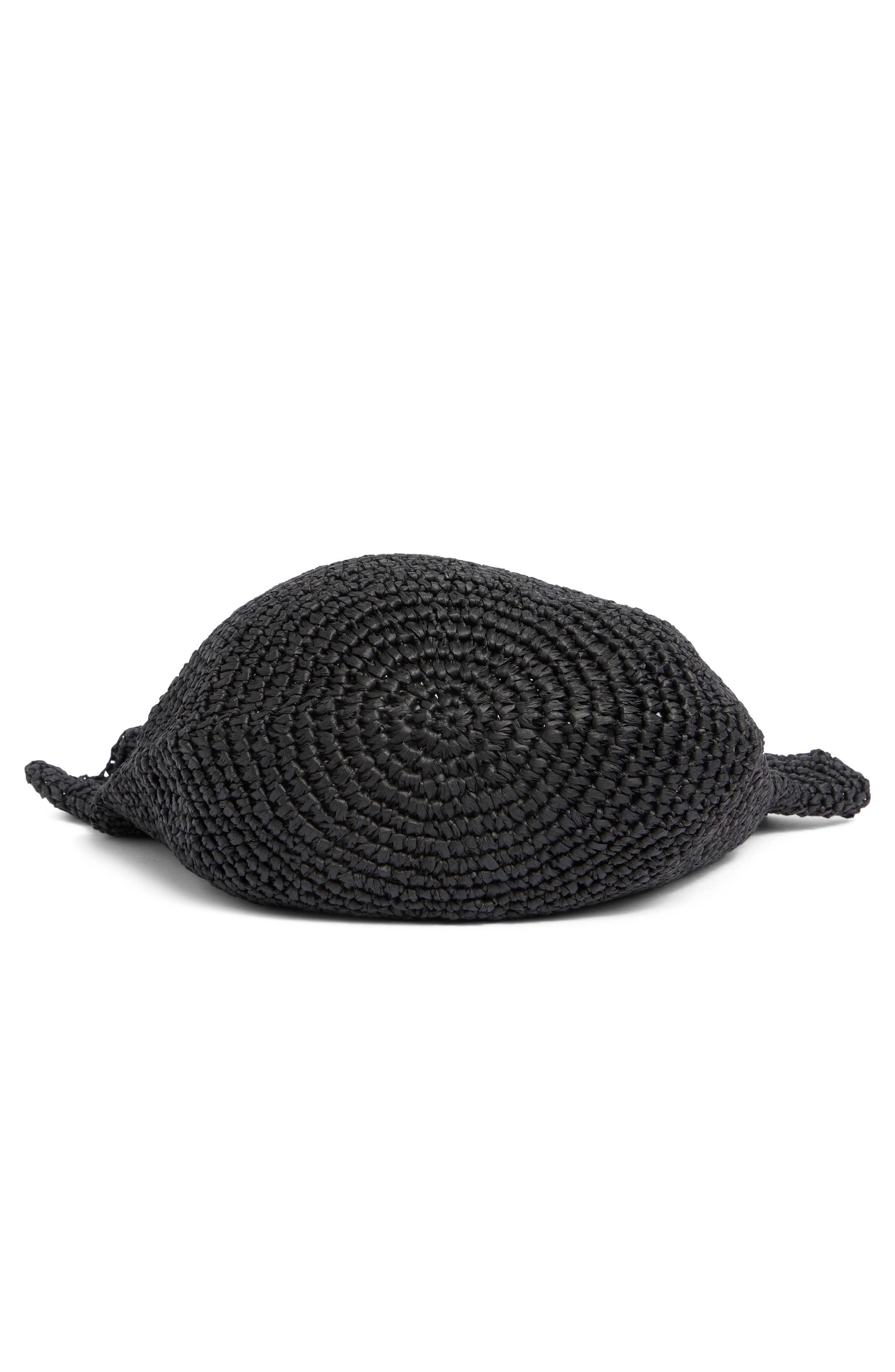 Collection XIIX Ruffle Edge Crochet Bag, Alternate, color, Black