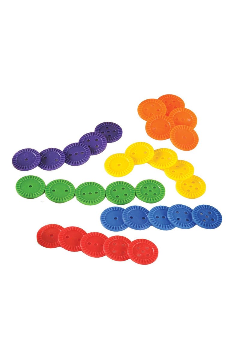 Kaplan Early Learning Company Buttons & Spools Lacing Set, Alternate, color, Multicolored
