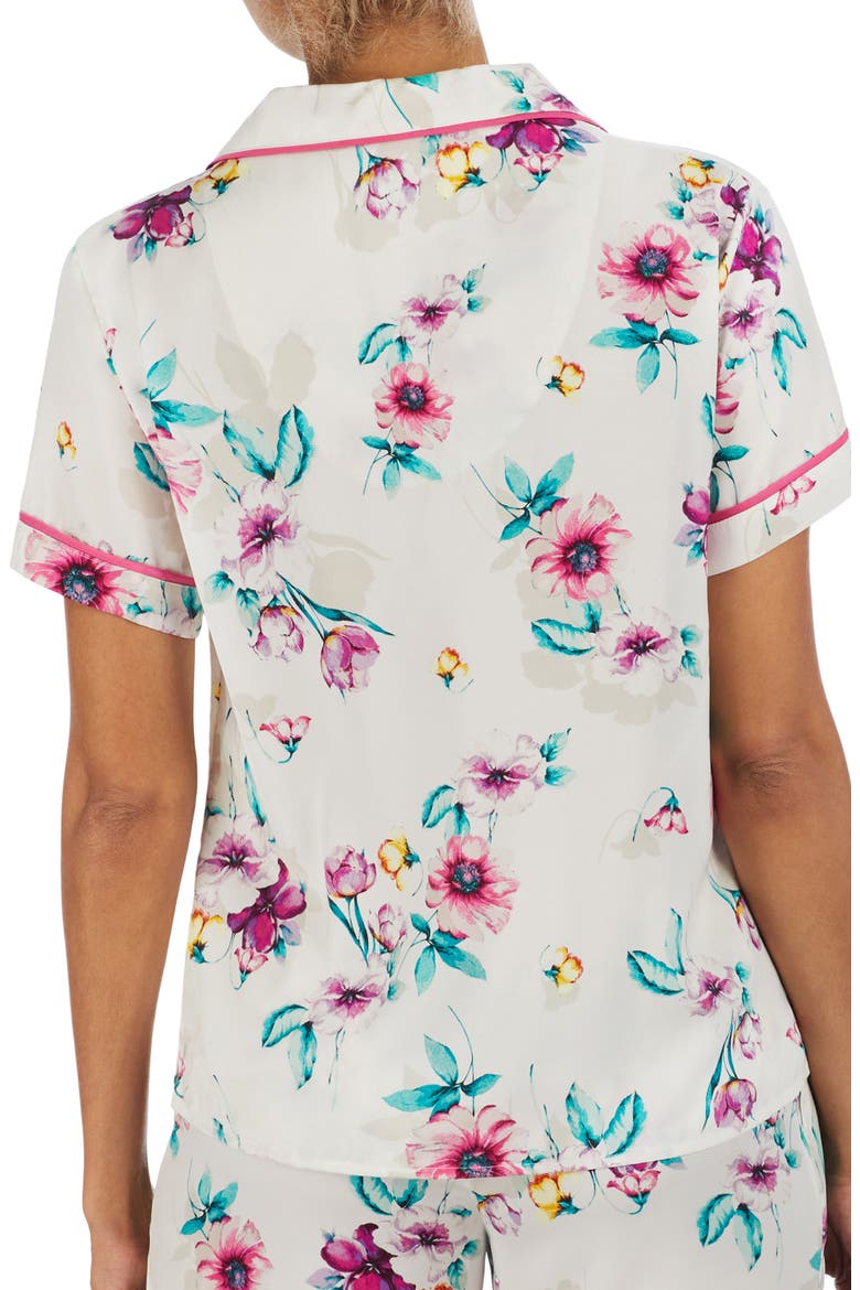 Notch Collar Top (Nordstrom Exclusive), Alternate, color, GREY FLORAL