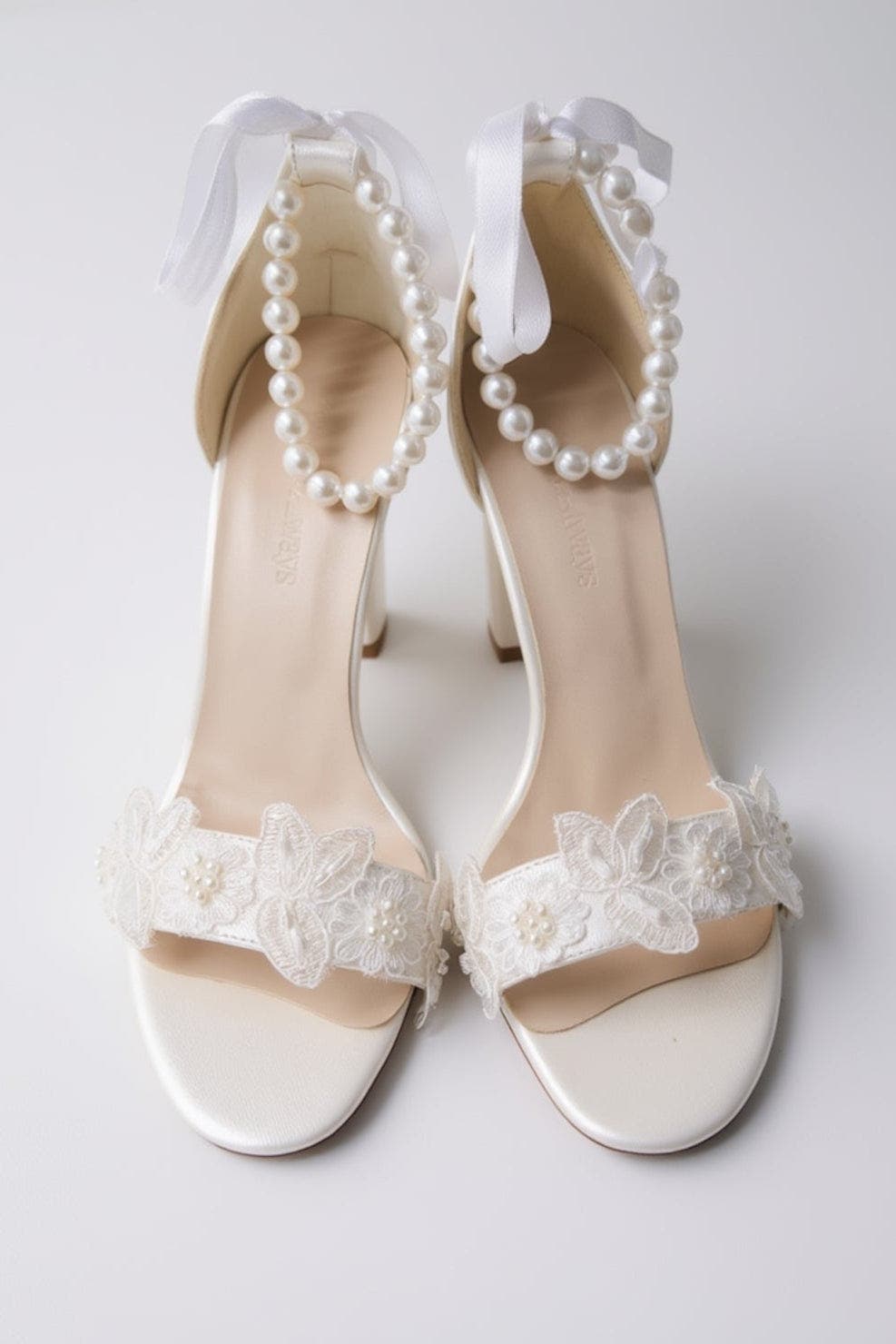 Elvian Floral Block Heel Bridal Sandal, Alternate, color, Ivory