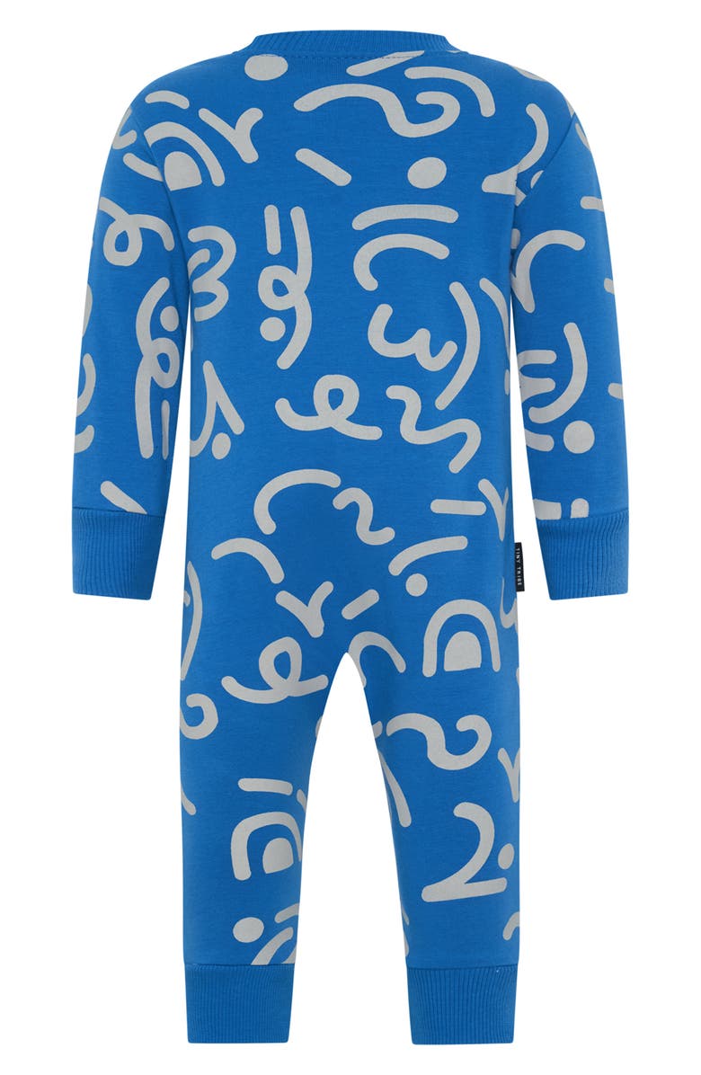TINY TRIBE Organic Elements Print Cotton Fleece Romper, Alternate, color, 