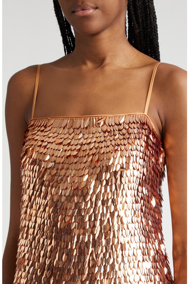 Nara Sequin Dress, Alternate, color, BRONZE/ GOLD