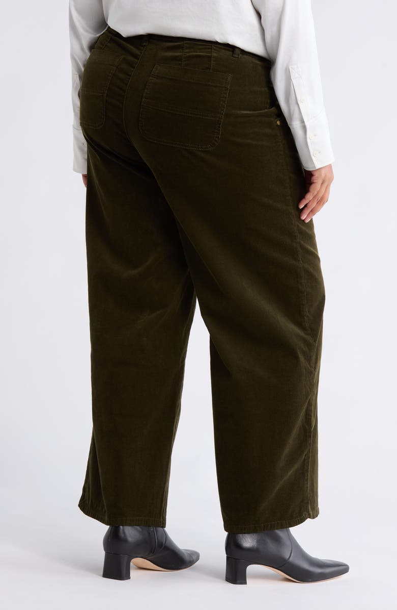 Democracy 'Ab'Solution Skyrise Wide Leg Corduroy Pants, Alternate, color, Winter Moss