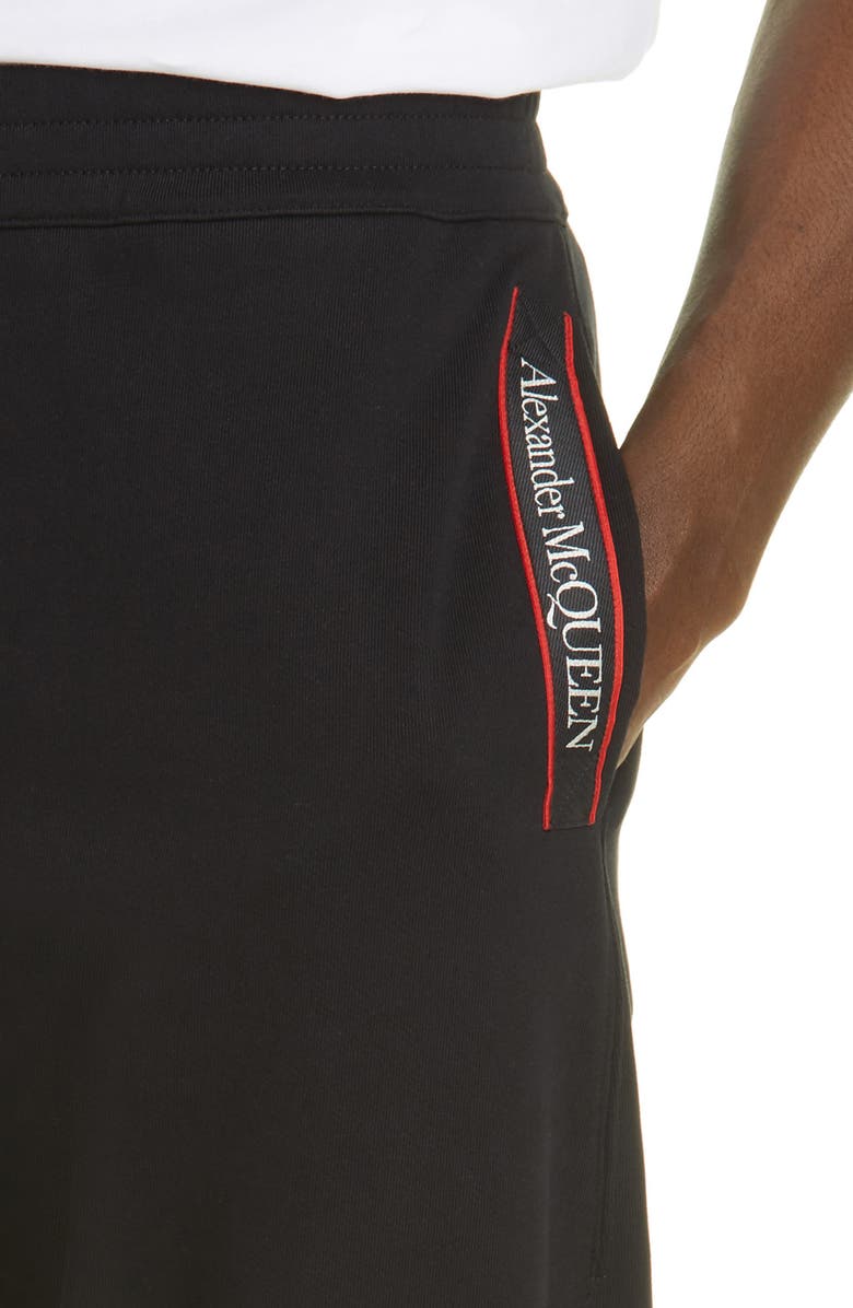 McQueen Alexander McQueen Selvedge Logo Tape Joggers, Alternate, color,