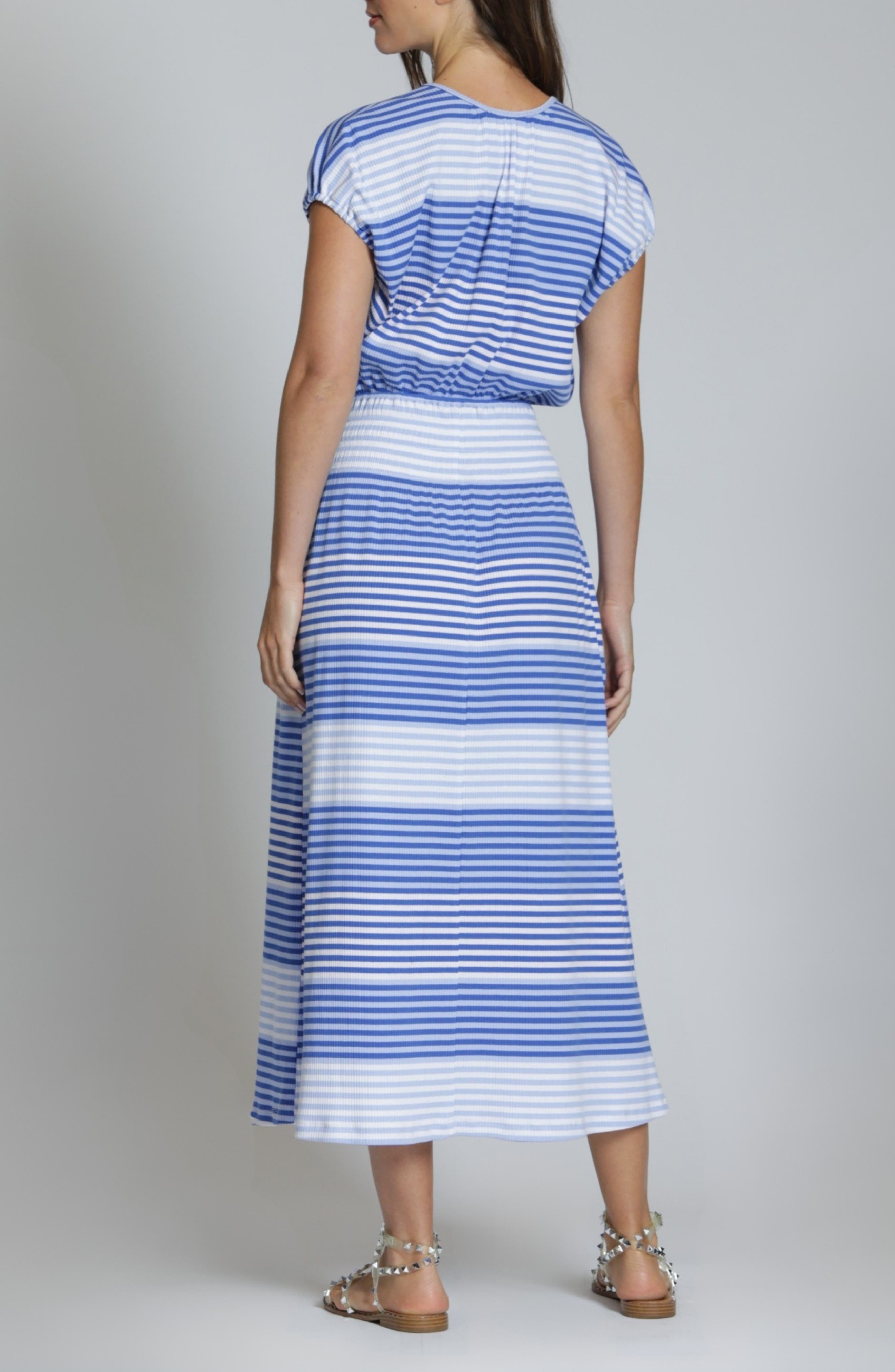 Stripe Jersey Midi Dress - image 2