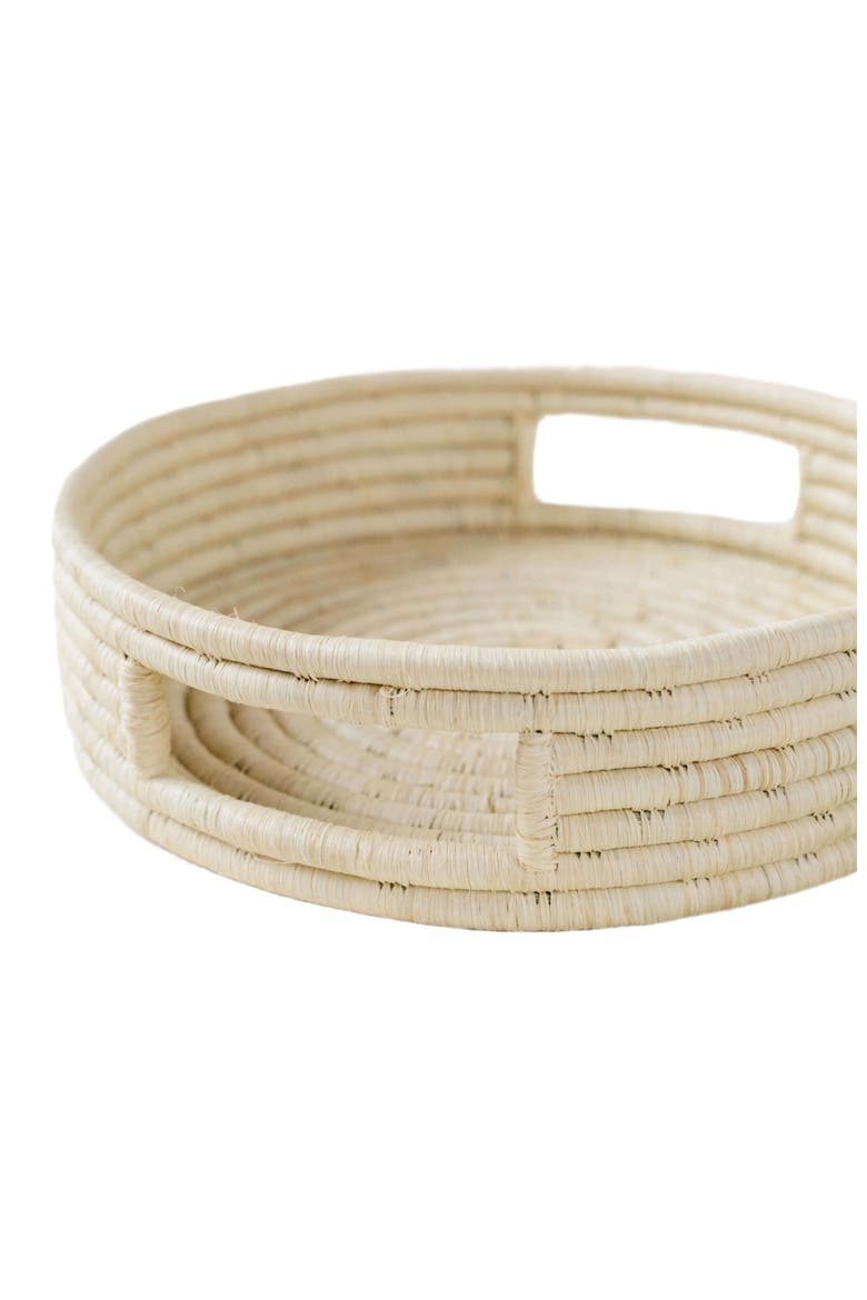 Small Woven Tray Raffia, Alternate, color, Natural