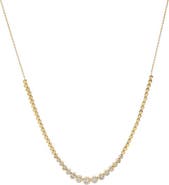 BY ADINA EDEN Diamond Graduated Curve Necklace14K
