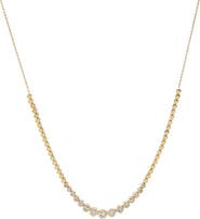 BY ADINA EDEN Diamond Graduated Curve Necklace14K