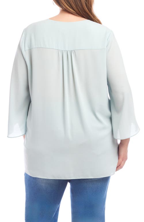 Karen Kane Plus Size Crossover Hem Top In Fiji