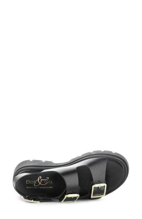 Bos. & Co. Cipher Slingback Platform Sandal In Black