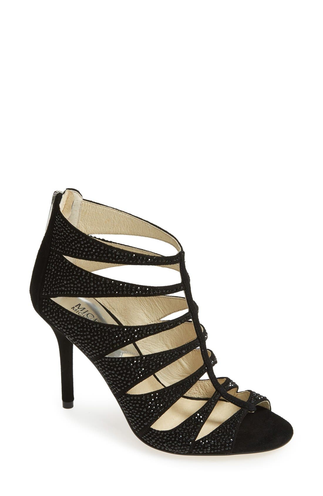 'Mavis' Sandal, Main, color, BLACK