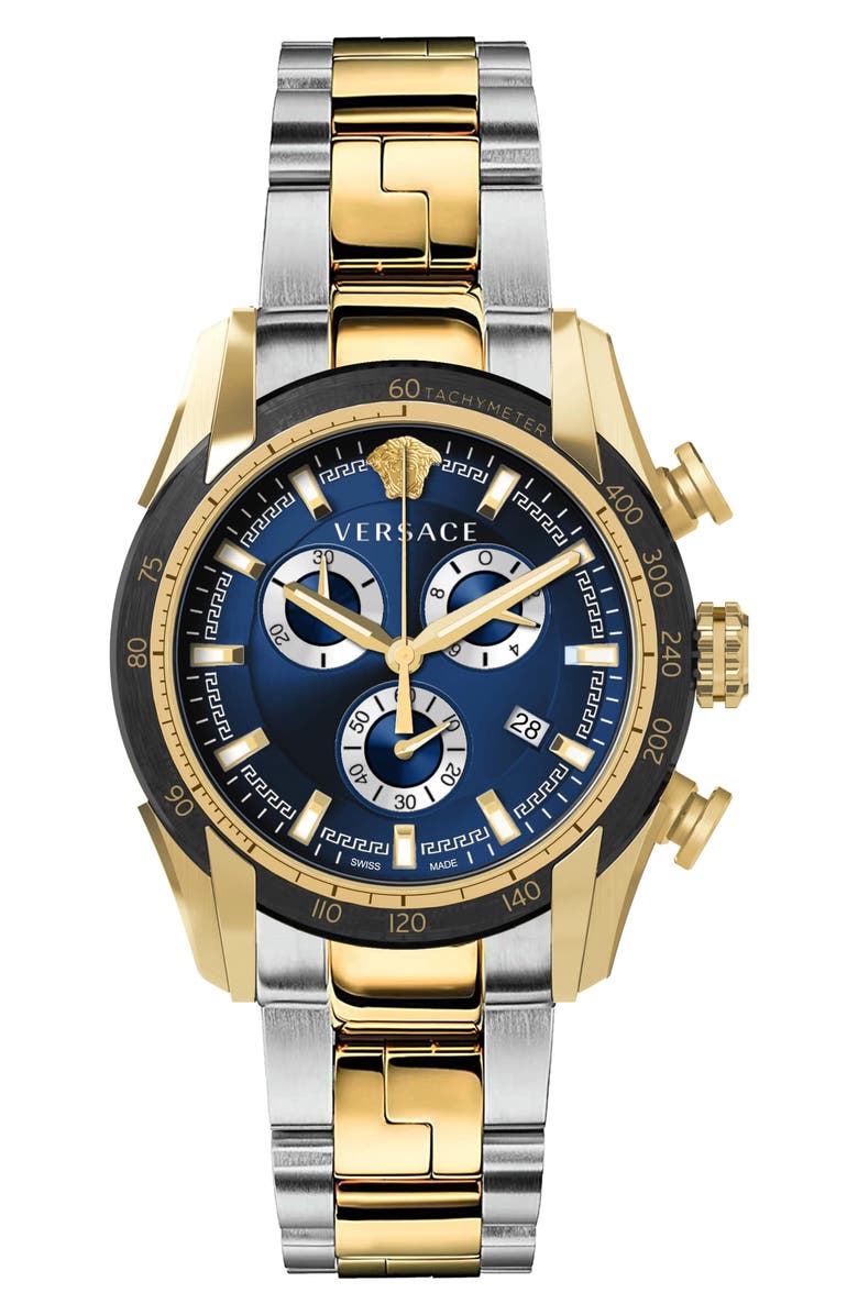 Versace V-Ray Chronograph Bracelet Watch, 44mm, Main, color,