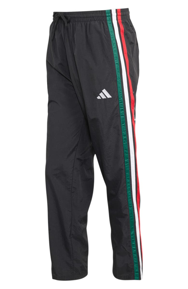adidas Essentials 3-Stripes Track Long Pants, Alternate, color, Black/ Green/ White/ Scarlet