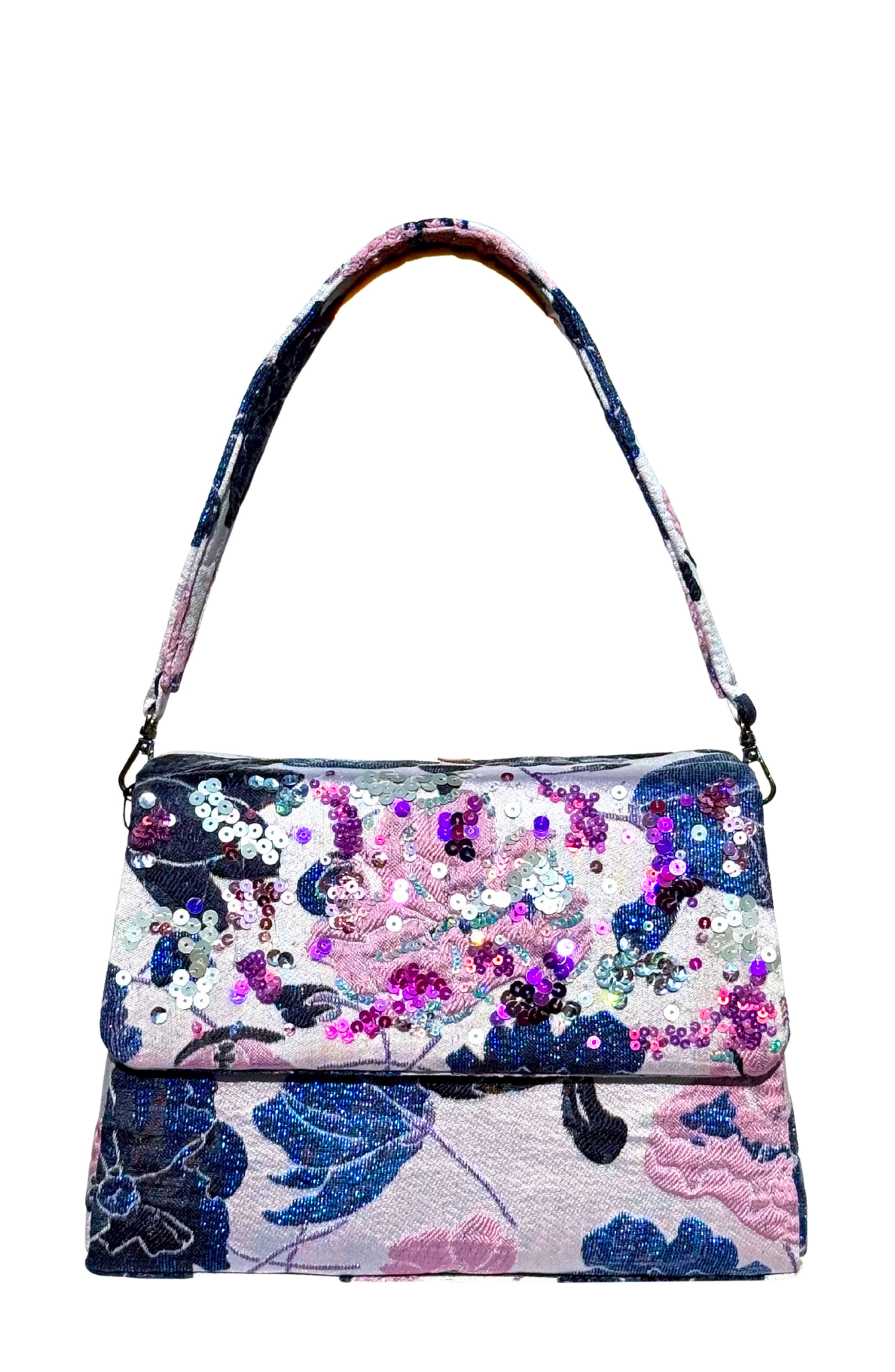 Simitri Midnight Wisteria Trapezee Bag, Main, color, Midnight Wisteria