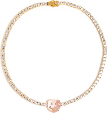 Crystal Heart Choker Necklace