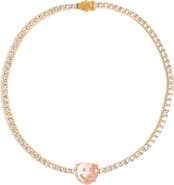 KG Kurt Geiger Crystal Heart Choker Necklace