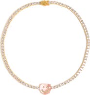 KG Kurt Geiger Crystal Heart Choker Necklace