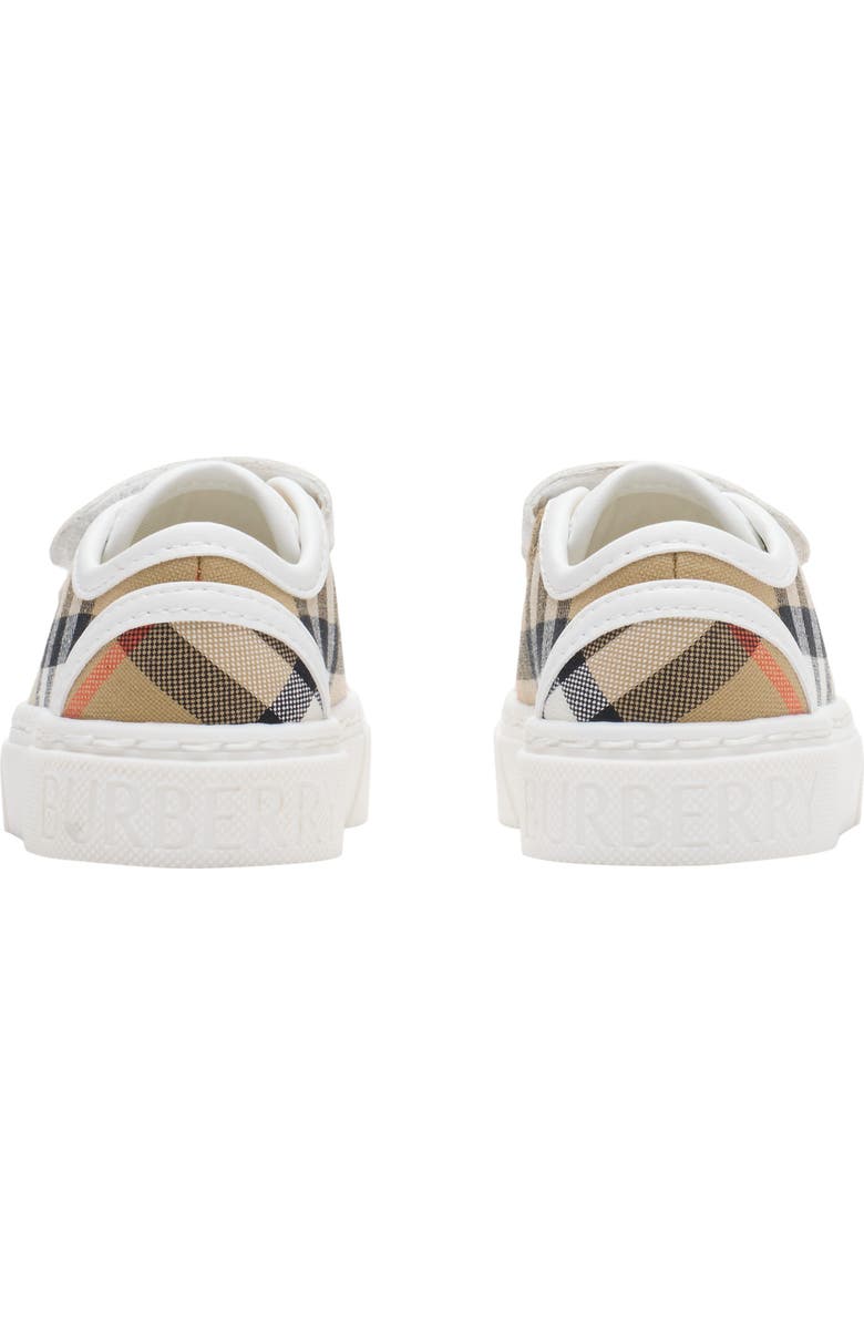 Burberry Check Cotton Sneakers, Alternate, color, Sand Beige