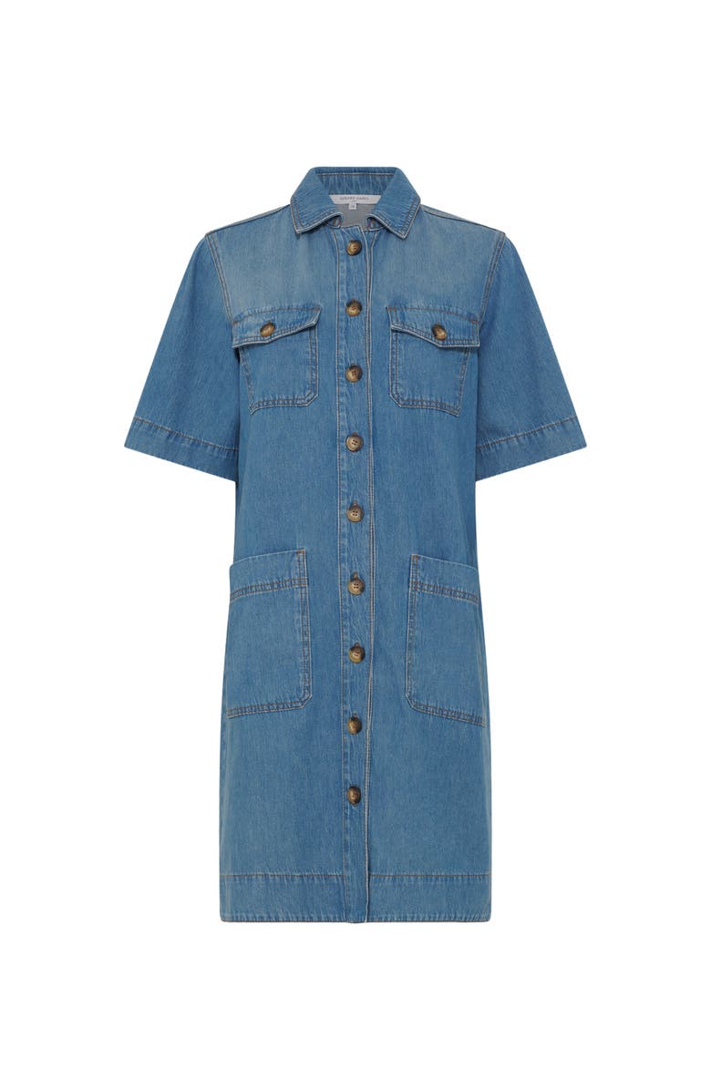 GERARD DAREL Rani Denim Shirt Dress, Alternate, color, Jeans