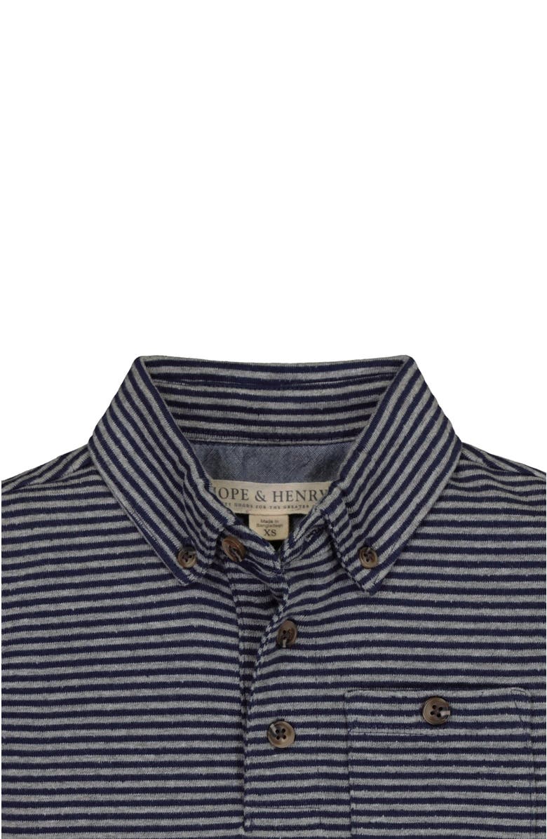 Hope & Henry Baby Boys' Jersey Polo, Infant, Alternate, color, Navy Micro Stripe Jersey
