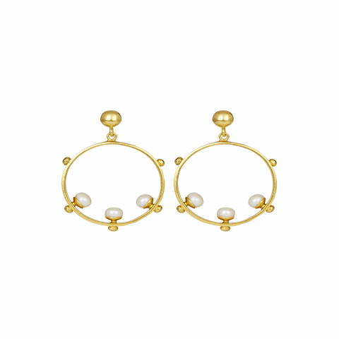 Aristea Bead Hoop Earrings