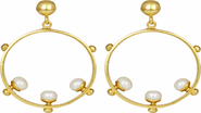 Ottoman Hands Aristea Bead Hoop Earrings