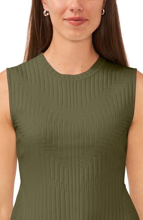 Halogen ® Sleeveless Peplum Sweater In Olive Moss Green