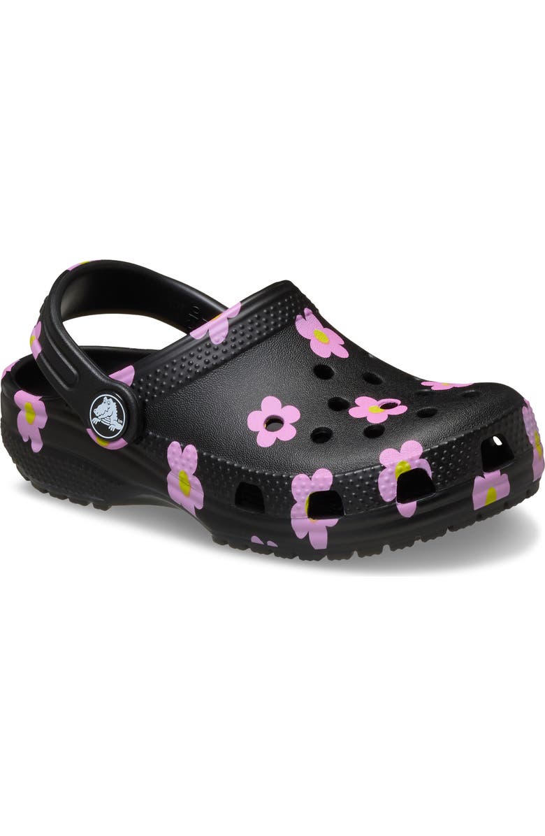 CROCS Kids' Classic Flower Clog, Main, color, Black