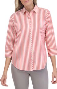 Foxcroft Charlie Stripe Button-Up Shirt