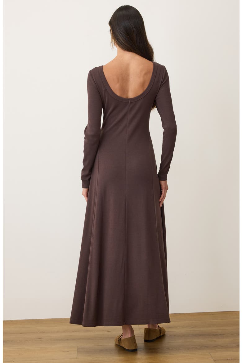 Lexi Ribbed Fit and Flare Dress, Alternate, color, COFFEE BEAN