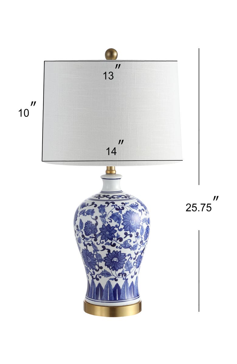JONATHAN Y Jennifer 25.75" Ceramic/Metal LED Table Lamp, Blue/White, Alternate, color, Blue/White