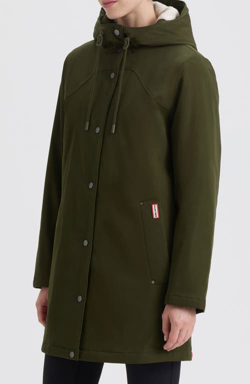 Hunter Billy Hooded Raincoat In Green