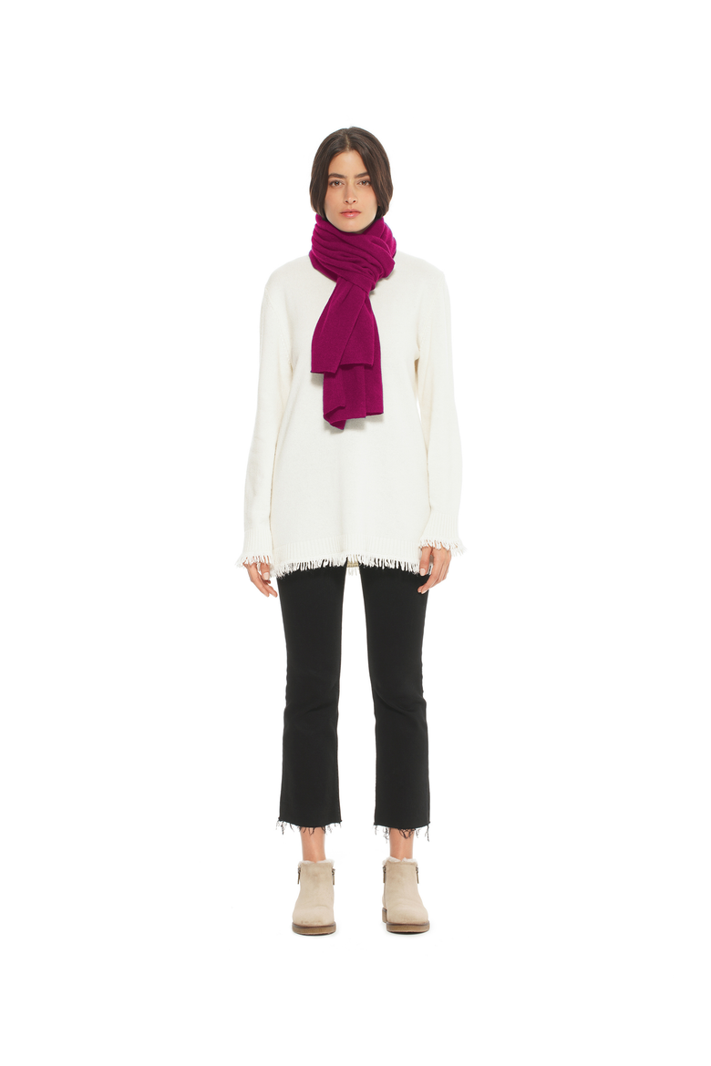 Pure Cashmere Cloud-Soft Scarf, Alternate, color, Magenta