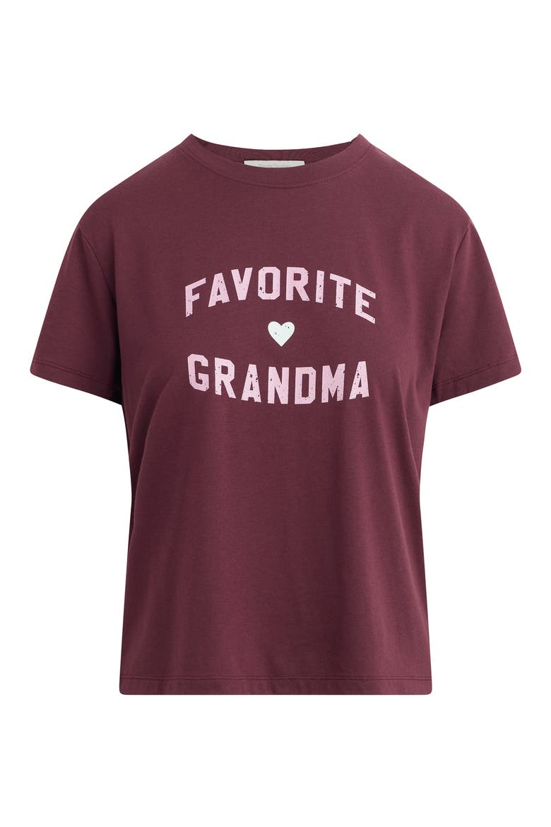 The Favorite Grandma T-Shirt, Main, color, BURGUNDY/ MAUVE