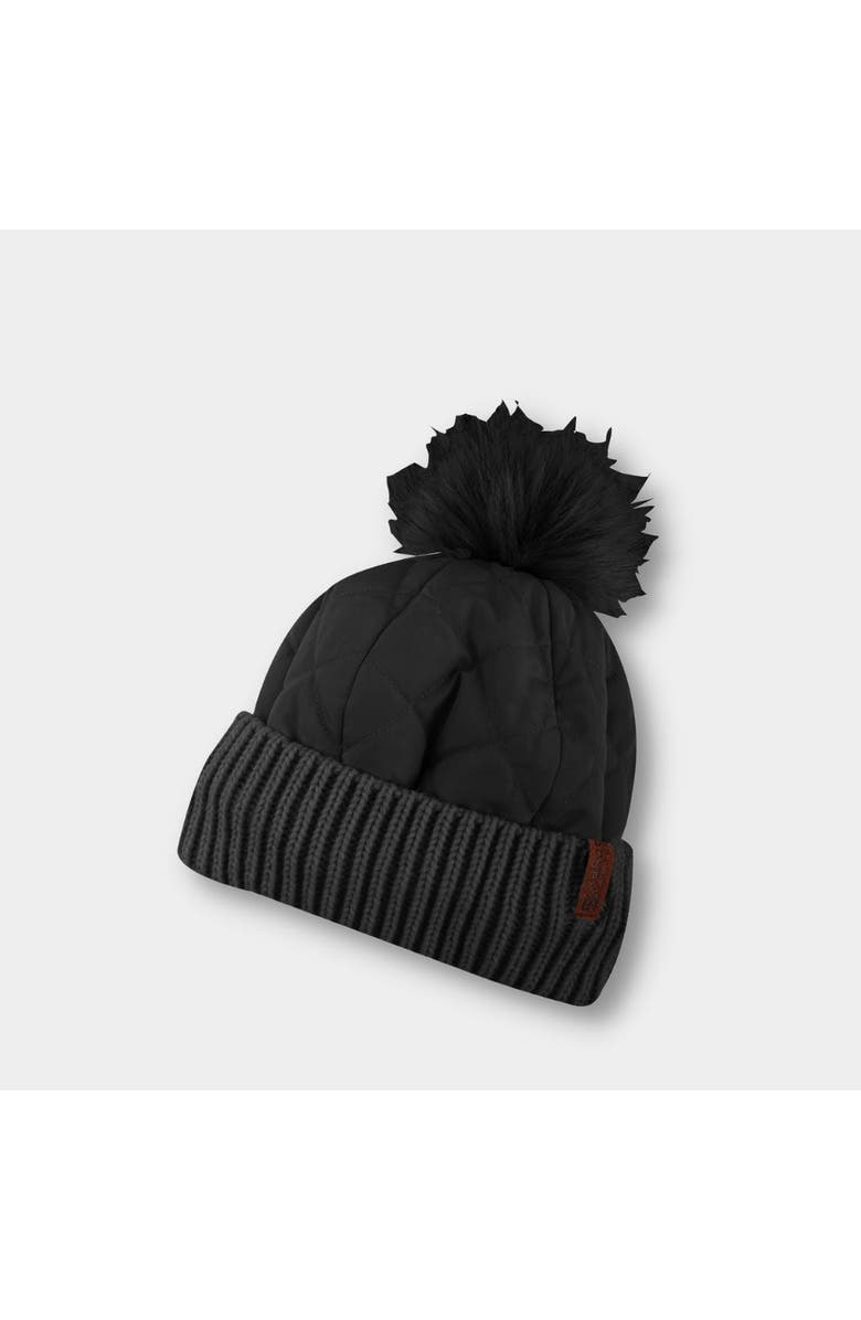 Kanut Sports Collie Women's Quilted Puffy Beanie, Main, color, Black