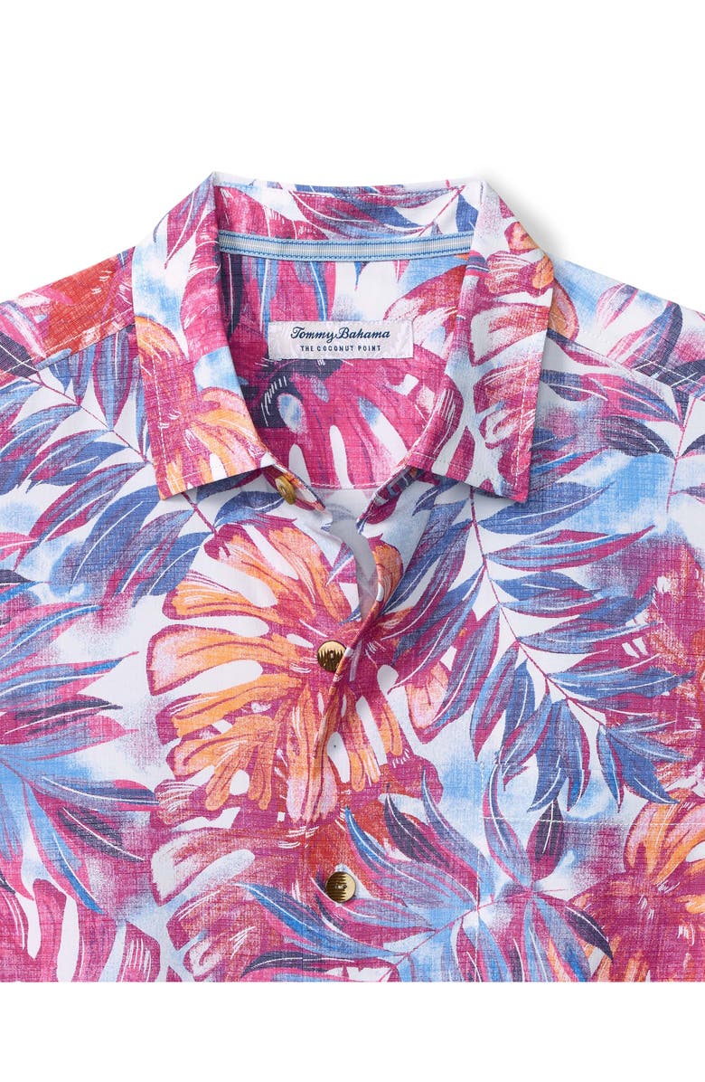 Tommy Bahama Coastal Cool Frond Fiesta IslandZone<sup>®</sup> Short Sleeve Button-Up Shirt, Alternate, color, Very Berry