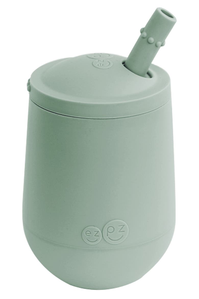 Mini Cup & Straw, Main, color, SAGE