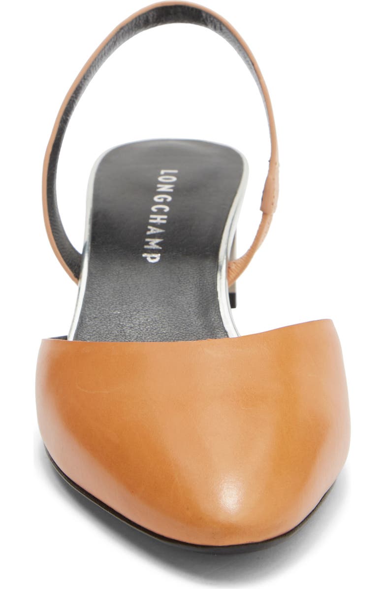 Longchamp Pointed Toe Slingback Pump, Alternate, color, Saffron