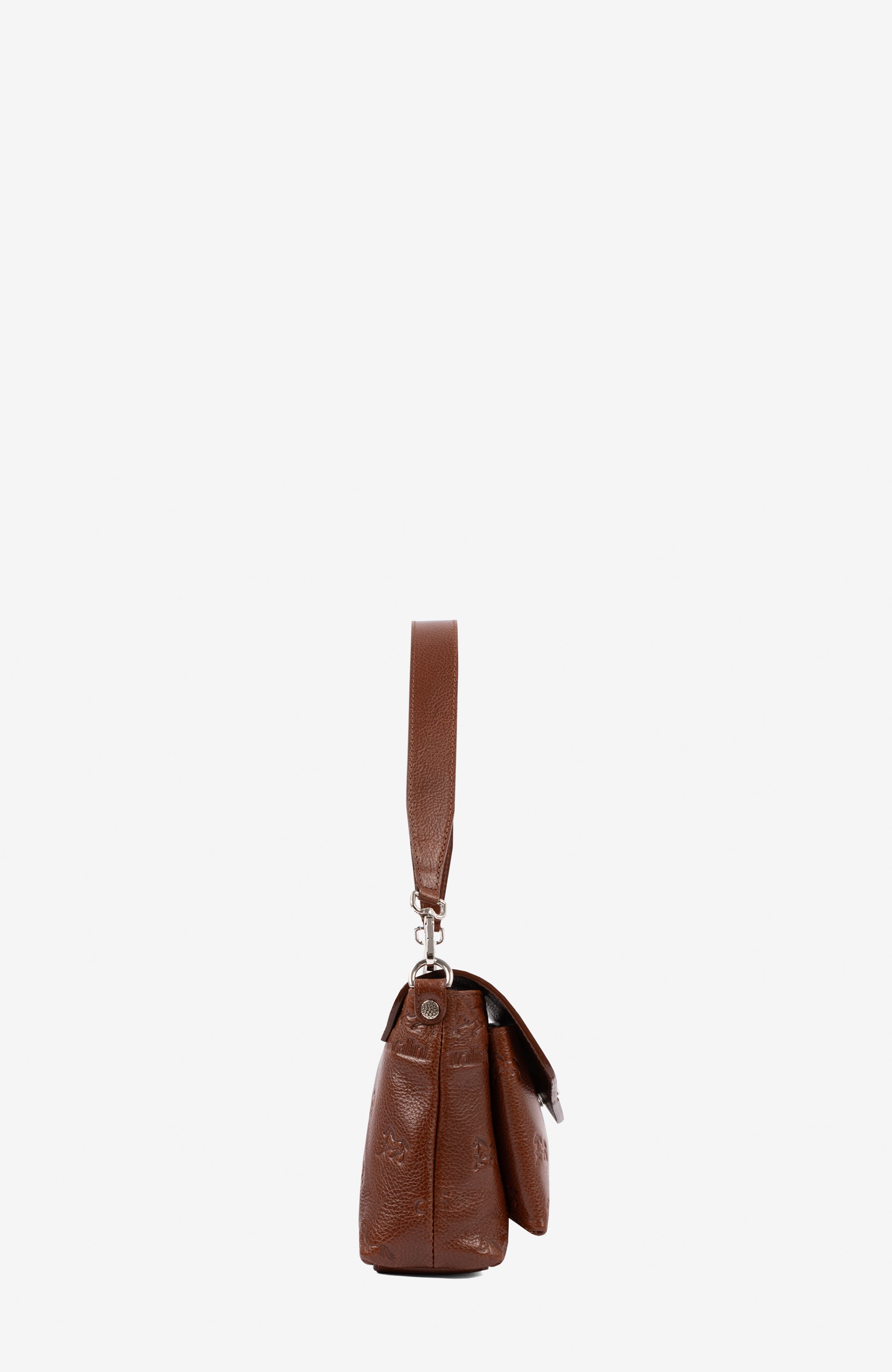 Cavalo Lusitano 546 Embossed Leather Handbag, Alternate, color, Camel Brown