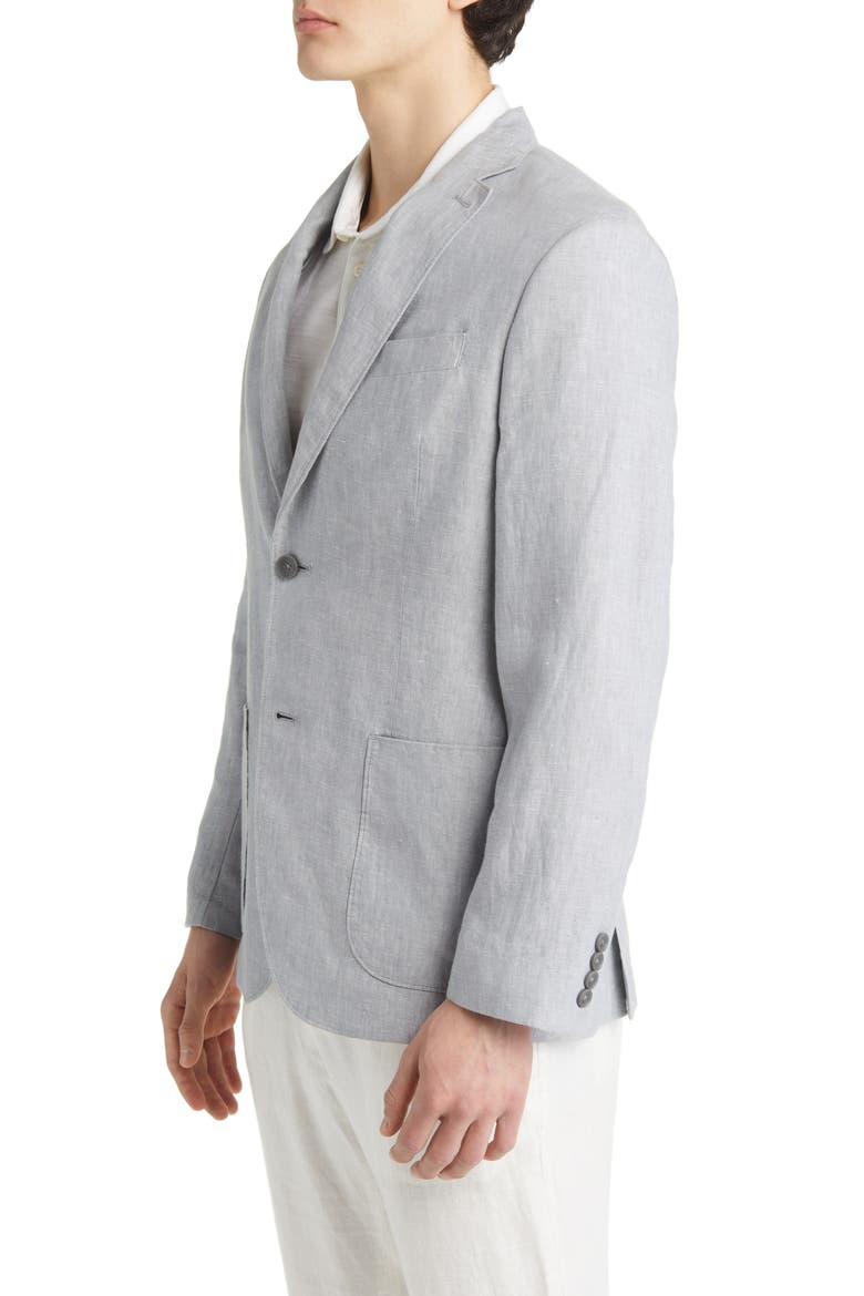Patch Pocket Linen Sport Coat, Alternate, color, GREY SILK