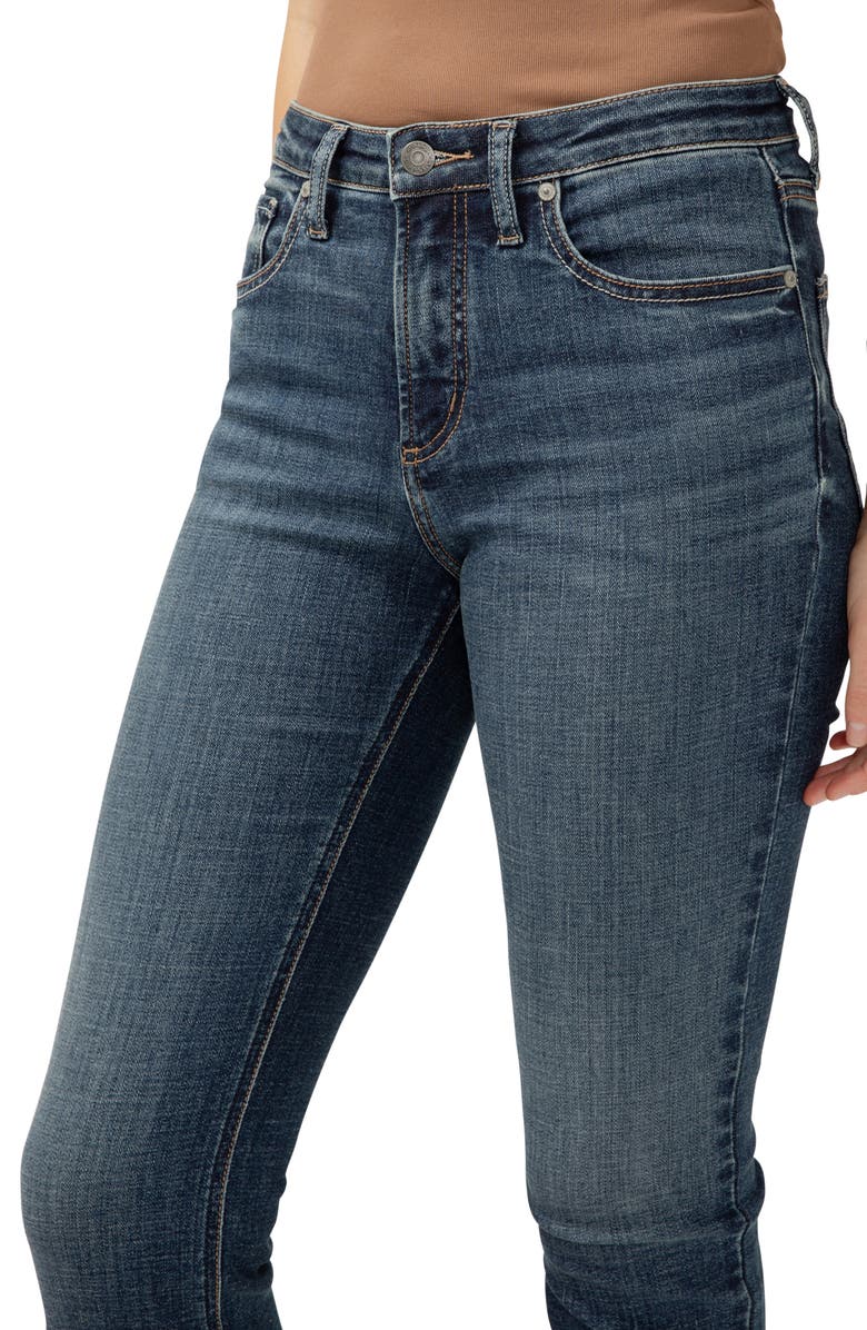 Silver Jeans Co. Most Wanted Mid Rise Ankle Straight Leg Jeans, Alternate, color, Indigo