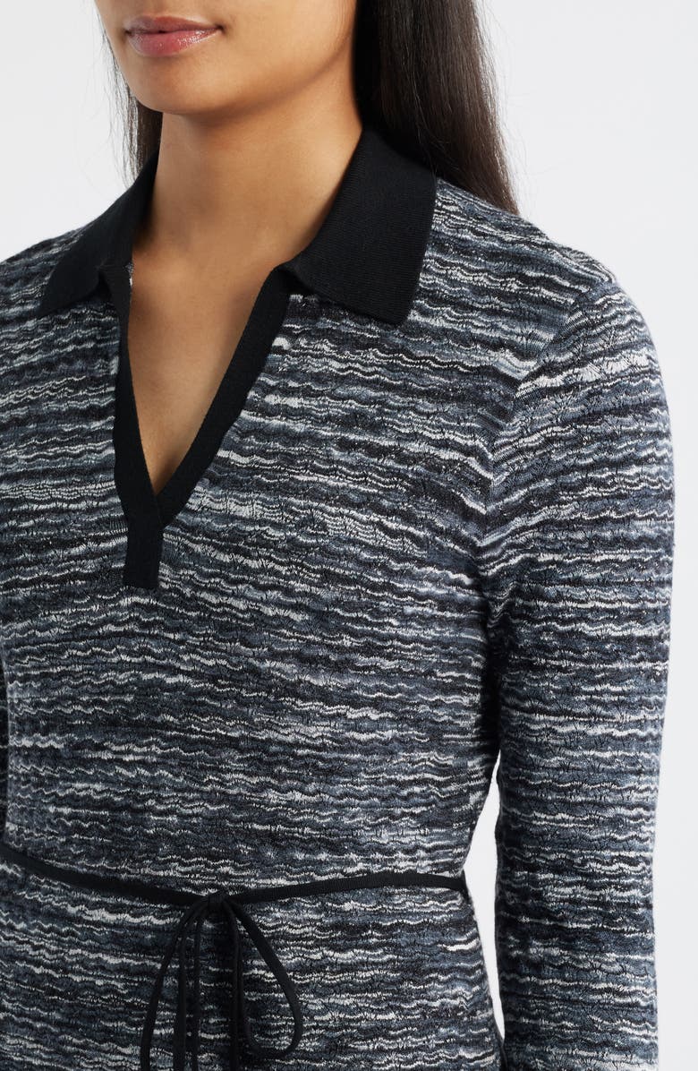 MARGARET O'LEARY Long Sleeve Polo Dress, Alternate, color,