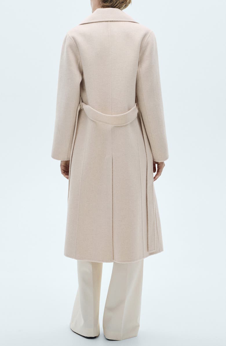 MANGO Wool Blend Wrap Coat, Alternate, color,