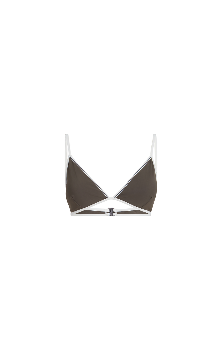 Brunello Cucinelli Bikini top with monili, Alternate, color, Military