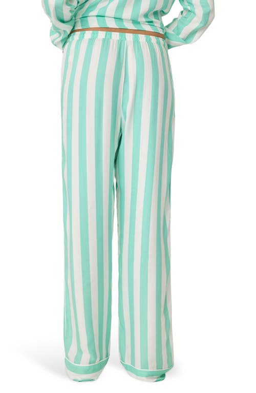 Shop Pj Salvage Farmer Matte Sateen Pajama Pants In Ivory