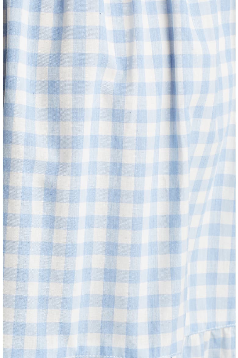 Gingham Tiered Cotton Maternity/Nursing Dress, Alternate, color, BLUE
