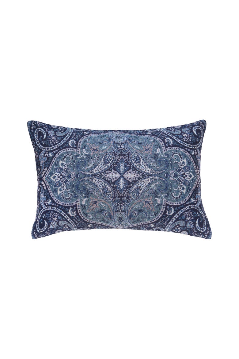 Suman Navy Lumbar Throw Pillows Collection, Main, color, Blue